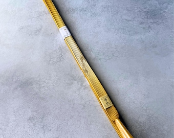 Japanese Silk Kumihimo Obijime Cord – Golden Ochre & Gold