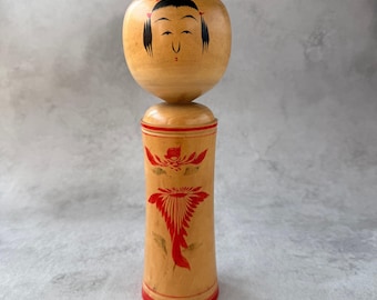 Vintage 1970s Naruko Kokeshi by Shoji Sakurai - Rare Japanese Folk Art 10"
