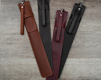 Leather drumstick holder, Leather drumstick case, Drumstick bag leather, Handmade drumstick pouch, Stick bag for drummer