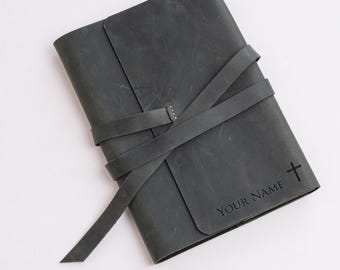 Leather Bible cover, Christian gift ideas, Leather Bible case, Bible cover for men, Large Bible cover, Custom Bible cover, Wrap Bible cover