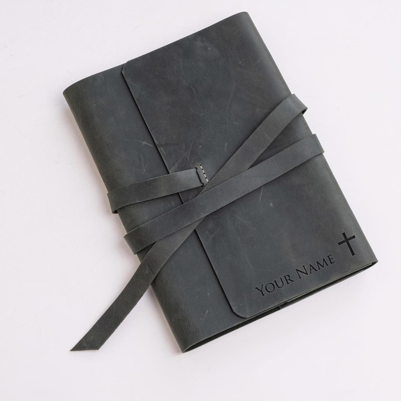 Leather Bible cover, Christian gift ideas, Leather Bible case, Bible cover for men, Large Bible cover, Custom Bible cover, Wrap Bible cover image 1