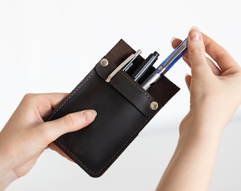 Protector de bolsillo para bolígrafo, protector de bolsillo de cuero, organizador de bolsillo para enfermería, organizador de bolsillo de cuero, protector de bolsillo para camisa