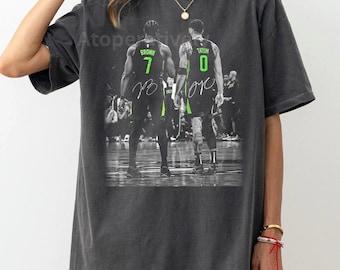 Vintage 90s Jayson Tatum x Jaylen Brown Basketball Shirt Game Day Gift For Fan