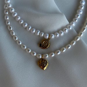 Natural Pearl Necklace with Pendant, Pearl Choker Necklace, Summer Jewelry, Bridal Jewelry, Pearl Jewelry, Real Pearl Necklace, Gift for Her
