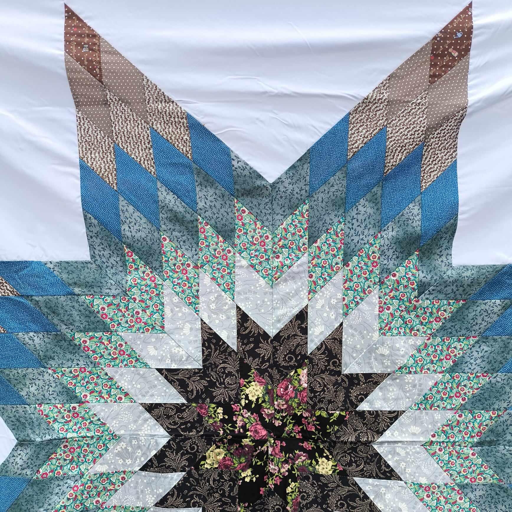 Lone Star Quilt Top Patchwork Traditional Native American Unfinished ...