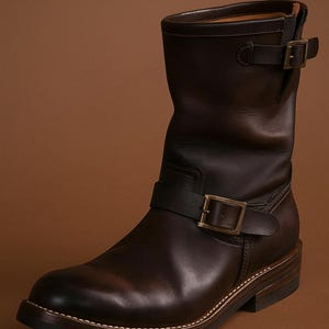 Men’s Handmade Burgundy Leather Combat Boots