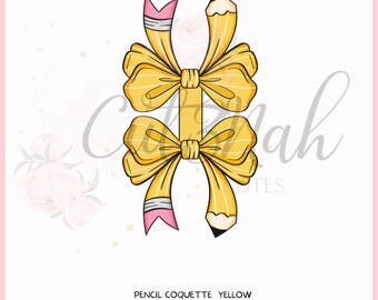 Printable Magnetic Bookmark: Coquette Pencil Bow (Digital Download)