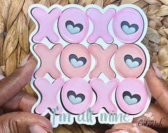 Self Love Magnet Die Cut Magnet Self Care Magnet Cute Fridge Magnet For Locker Valentine's Day Magnet Anti Valentine XOXO Magnet With Hearts