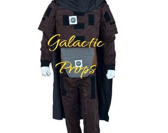 Din Djarin Cosplay Suit with Vest, Cummerbund, Tassets & Cape | Mandalorian Costume Set
