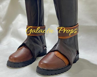 Handmade Mandalorian Warrior Leather Boots | Female Bounty Hunter Cosplay Footwear