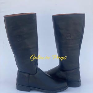 Imperial Officer Leather Boots | Star Wars Cosplay Footwear | Handmade Black Knee-High Boots | 501st Approved Costume Boots