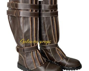 Anakin Skywalker Leather Boots: Handmade Star Wars Cosplay Footwear