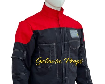 Rebel Pilot Jacket, Handmade Sci-Fi Cosplay Costume, Tactical Rebellion Outerwear