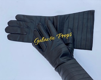 Darth Vader ANH leather gloves, Star Wars cosplay gauntlets, Sith Lord costume, 501st approved