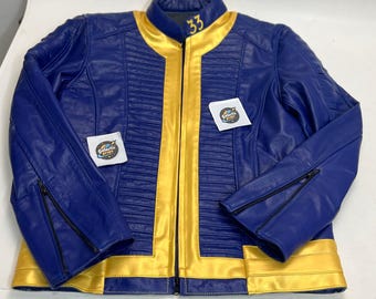 Vault 33 Inspired Cosplay Jacket | Post-Apocalyptic Leather & PU Leather Costume Coat