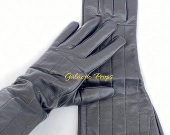 Darth Vader ESB Leather Gloves: Handmade Star Wars Cosplay Accessory