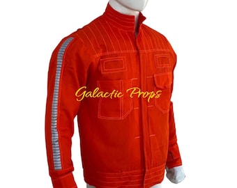 Custom Orange Cassian Andor Jacket: Rogue One Inspired Rebel Coat