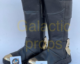 Dark Vigilante Leather Cosplay Shoes | Black Superhero Costume Boots | Handmade Comic Hero Footwear