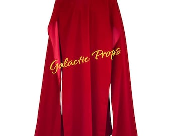 Royal Guard Cosplay Suit | Red Imperial Costume with Cloak Set, Sci-Fi Movie Character
