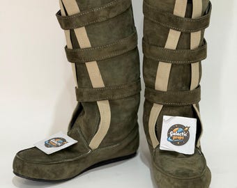 Jedi Inspired Handmade Leather Cosplay Boots, Desert Knight Costume Boots