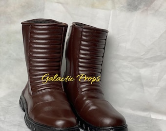 Fallout Inspired Handmade Leather Cosplay Boots, Post-Apocalyptic Costume Boots, Wasteland Ranger Footwear, Custom Convention Boots