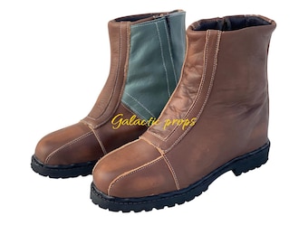 Botas mandalorianas hechas a medida / Botas de cuero para cosplay de Din Djarin / Calzado artesanal para disfraces de ciencia ficción