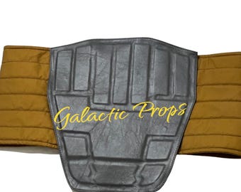 Mandalorian Cummerbund with leather Tassets | Mando Cosplay Waist Belt | Star Wars Leather Soft Part | Handmade Din Djarin Armor Accessory