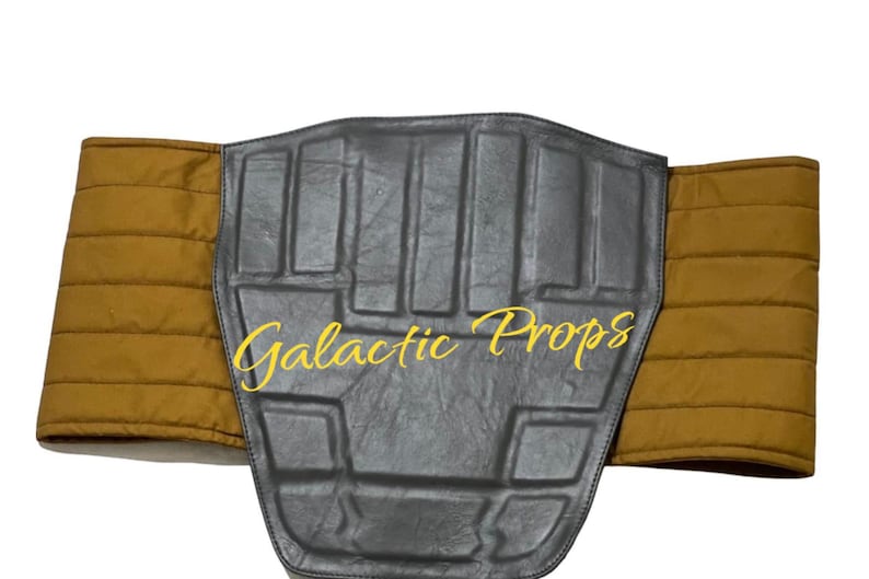 Din Djarin Mandalorian Leder Kummerbund | Star Wars Tasset Gürtel, Sci-Fi Kostüm, Kopfgeldjäger Bild 1