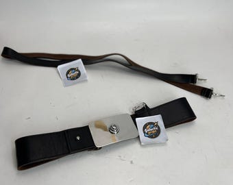 Transport Security Officer Cosplay Leather Belt & Shoulder Strap | Sci-Fi Uniform Costume Accessory