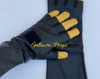 Guanti in vera pelle mandaloriani / Costume cosplay di Star Wars
