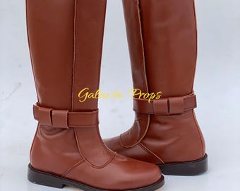 Handmade Obi-Wan Kenobi cosplay boots, Jedi Knight Star Wars footwear, leather costume shoes