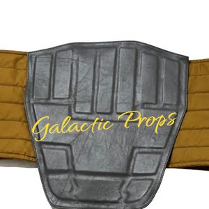 Din Djarin Mandalorian Leder Kummerbund | Star Wars Tasset Gürtel, Sci-Fi Kostüm, Kopfgeldjäger Bild 6
