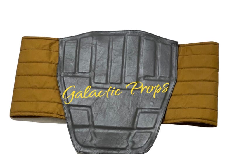 Din Djarin Mandalorian Leder Kummerbund | Star Wars Tasset Gürtel, Sci-Fi Kostüm, Kopfgeldjäger Bild 6