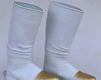 Vegeta Cosplay Boots – Saiyan Armor Costume White Footwear, Dragon Ball Z Shoes