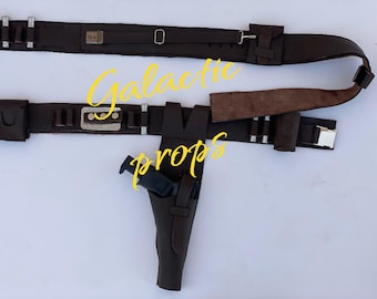 Cinturón de cuero para cosplay de cazarrecompensas Mando / Armadura estilo mandaloriano / Accesorio de disfraz hecho a mano