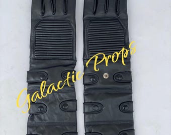 StarKiller Galactic Assassin Gauntlet Leather Gloves: Sci-Fi Cosplay Tactical costume