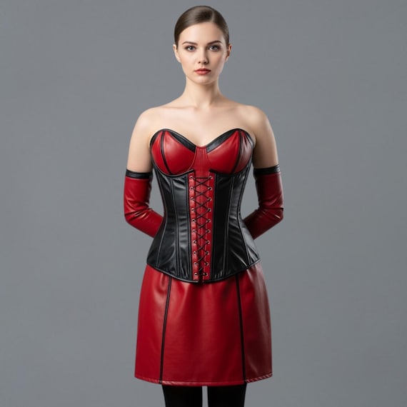 Red & Black Gothic Corset Dress Lace-up Power for Cosplay Queens - Etsy Red & Black Gothic Corset Dress Lace-up Power for Cosplay Queens - Etsy