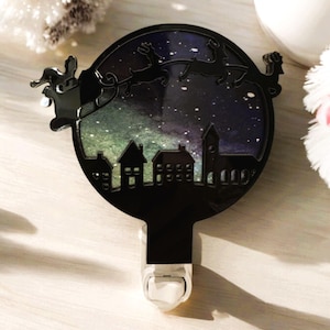 Santa Night Light | Handmade Night Light | Santa and Sleigh | Hallway Night Light | Bedroom Light | Christmas Night Light | Christmas Gift