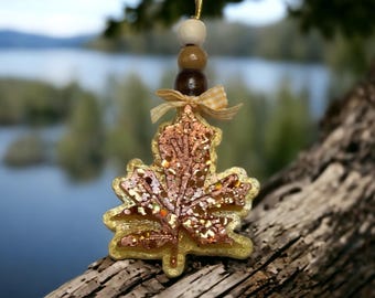 Fall Leaf Car Freshie | Fall Car Freshie | Air Freshener | Fall Freshie | Car Air Freshener | Autumn Car Freshie | 2 Layer Freshie