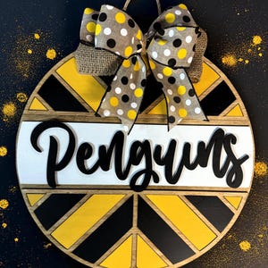 Custom Hockey Sign | Pittsburgh Penguins Wood Sign | Hockey Sign | Penguins Sign | Pittsburgh Penguins Decor | Custom Sports Team Decor