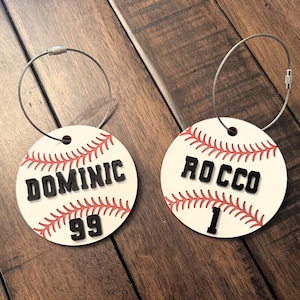 Baseball Taschenanhänger | Fledermaus-Taschenanhänger | Fledermaustasche Schlüsselanhänger | Bogg Taschenanhänger | Personalisierte Sporttasche Anhänger | Rucksack Schlüsselanhänger | Sport Taschenanhänger