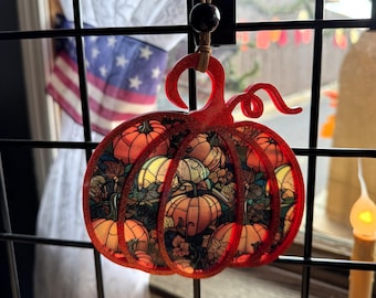 Pumpkin Suncatcher | Fall Suncatcher | Seasonal Suncatcher | Acrylic Suncatcher | Autumn Suncatcher | Friendsgiving Gift | Thank you Gift