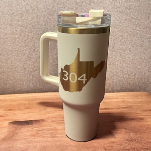 West Virginia 304 Tumbler | 40oz Custom Tumbler | Personalized Tumbler | West Virginia Tumbler | 304 Area Code Tumbler | West Virginia Gifts