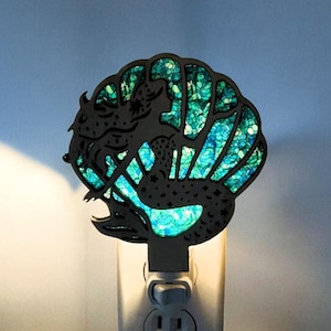 Mermaid Nightlight | Handmade Nightlight | Mermaid | Nightlights | Acrylic Nightlight | Bathroom Nightlight | New Home Gift | Beach Decor