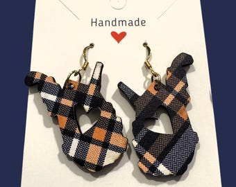 ウェストバージニア ハート イヤリング | ハンドメイド イヤリング | ブルーとゴールドのイヤリング | ウェストバージニア ギフト | ゲームの日 | 大学のイヤリング | WV | 卒業祝い