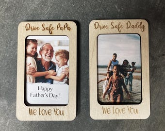 Drive Safe Daddy Frame | Father's Day Gift | Gift for Grandpa | Personalized Car Visor Photo Frame | Grandpa Photo Frame | Car Visor Photo