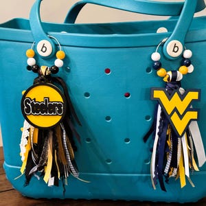 Sports Charm | College Bag Tags | Professional Sports Bag Tags | Personalized Gifts | Bogg Bag Tag | Tailgate Charms | Bag Tags