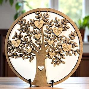 Family Tree Sign | Mother&#39;s Day Gift | Anniversary Gift | Personalized Family Tree | Grandmother Gift | Grandparents | 3D Wood Family Tree