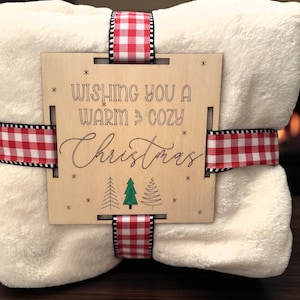 Wood Blanket Gift Tags | Teacher Christmas Gift | Friend Christmas Gift | Christmas Blanket Tags | Personalized Blanket Tags | Blanket Gift