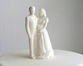 Sugar Bride and Groom Wedding Cake Topper, Completely Edible -Traditional, Nostalgic, Vintage Style